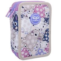 COOLPACK Potrójny Piórnik z Wyposażeniem JUMPER 3 White Bunny TRZYKOMOROWY