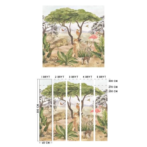 Tapeta Safari W11 250 cm Płótno na Arena.pl