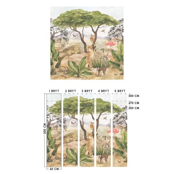 Tapeta Safari W11 250 cm Płótno zdjęcie 4