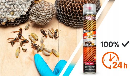 SPRAY PREPARAT NA OSY I SZERSZENIE NISZCZY GNIAZDA OS MIOTACZ STRONG na Arena.pl