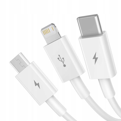 Kabel USB 3w1 BASEUS USB micro USB Lightning 1.2m na Arena.pl