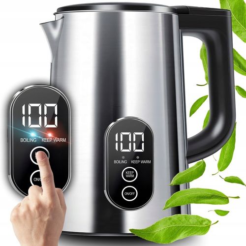 CZAJNIK ELEKTRYCZNY BEZPRZEWODOWY DOTYKOWY 1800W REGULACJA TEMPERATURY 1,8L na Arena.pl