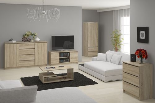 KOMODA K 140 cm 8 SZUFLAD SONOMA na Arena.pl