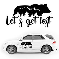 NAKLEJKA NA BOK AUTA dekoracyjna wodoodporna góry KAMPER camper auto 50cm