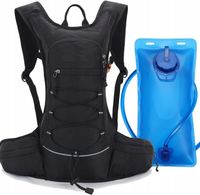 PLECAK ROWEROWY TURYSTYCZNY LEKKI PROFILOWANY CZARNY WODOODPORNY 12,5L