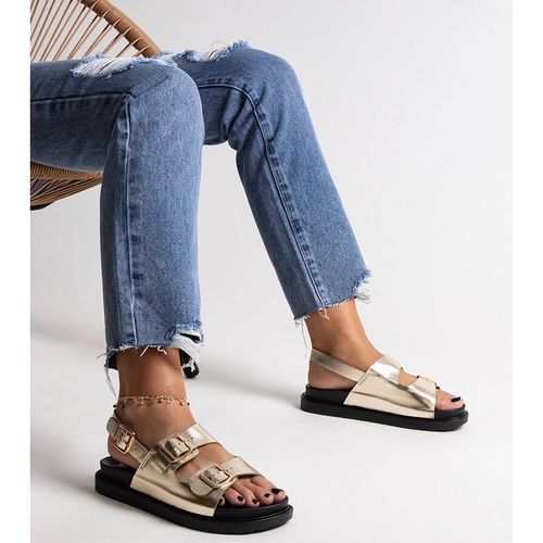 Złote sandały na platformie r.41 na Arena.pl