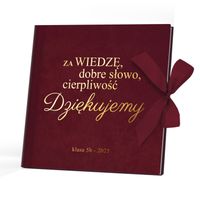 Album na Zdjęcia Welurowy z Nadrukiem Prezent dla Nauczyciela Wychowawcy