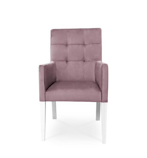 Fotel CAROL / antyczny róż / noga biała / R62 zdjęcie 2