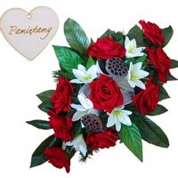 STROIKI NA CMENTARZ dla MAMY kompozycja stroik na grób kwiaty sztuczne