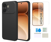 Etui do HONOR 600 czarny case matowy pokrowiec obudowa + folia ochronna TPU