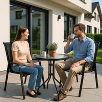 ZESTAW MEBLI OGRODOWYCH OGRÓD BALKON STÓŁ KRZESŁO FOTEL MEBLE OGRODOWE 3w1