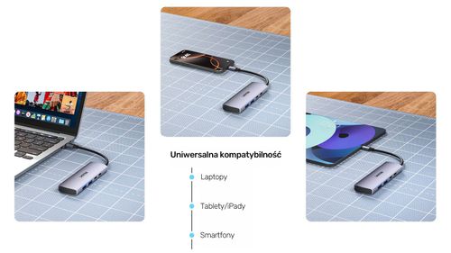 Unitek Hub 4w1 USB-C 10 Gbps, 2x USB-A i 2x USB-C H1112DGY01 na Arena.pl
