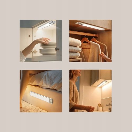 BOSTE LAMPKA LED NOCNA Z CZUJNIKIEM RUCHU I ZMIERZCHU MAGNETYCZNA AUTO na Arena.pl