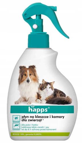 happs - płyn na kleszcze i komary dla zwierząt 200ml na Arena.pl