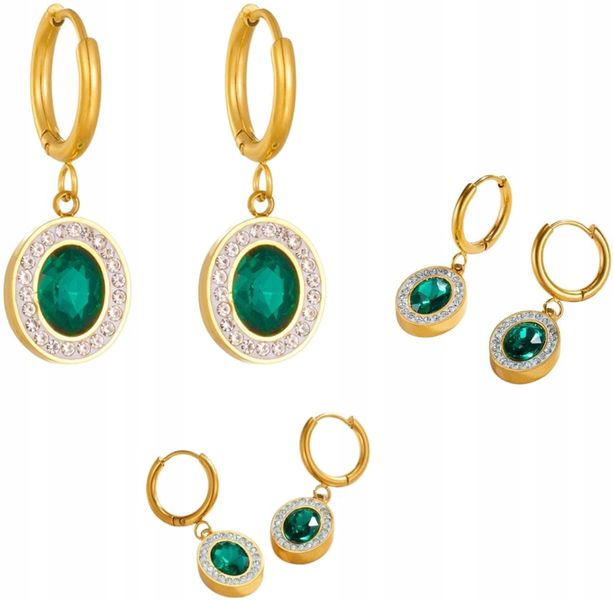 Pozłacane Kolczyki Złote Ze Stali Chirurgicznej zdjęcie 5