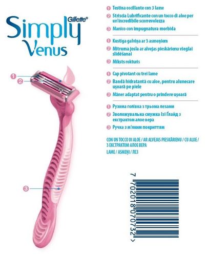 MASZYNKA JEDNORAZOWA DO GOLENIA GILLETTE SIMPLY VENUS 3 12 SZT. na Arena.pl