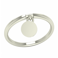 PIERŚCIONEK Z RUCHOMĄ ZAWIESZKĄ KÓŁKO ZE SREBRA SREBRO PRÓBY 925 GRAWER GRATIS