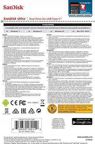 Pendrive SanDisk Ultra Dual Drive Go 512 GB USB 3.0, USB 3.1 typ C czarny na Arena.pl
