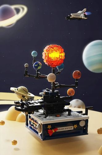 Klocki KONSTRUKCYJNE Ruchomy UKŁAD SŁONECZNY ZIEMIA SŁOŃCE KOSMOS LED na Arena.pl