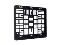 Ramka na tablicę rejestracyjną 305 x 214 mm, dwurzędowa, czarna