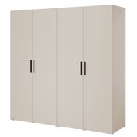 Szafa uchylna Napoli 4D 200 Kaszmir (czarny uchwyt)