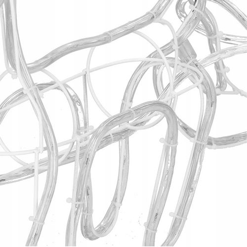 Renifer LED z Saniami na Zewnątrz - Świąteczne Światło FLASH, Biały Zimny na Arena.pl