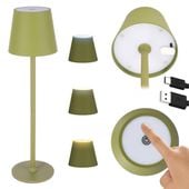 lampa led stołowa 38,5 cm bezprzewodowa 3 tryby dotykowa lampka nocna usb-c