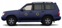 Toyota Land Cruiser 1998-02 - Listwy chrom boczne drzwi chromowane