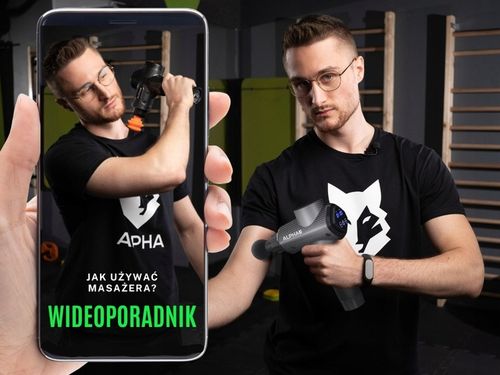 PISTOLET DO MASAŻU MOCNY MASAŻER MASSAGE GUN ALPHA na Arena.pl