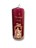 Świeca Bożo-Narodzeniowa Bordowa