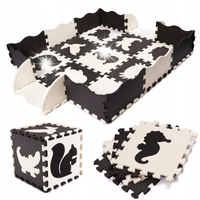 Mata edukacyjna piankowa puzzle 114 x 114 x 1 cm czarna 25 elementów