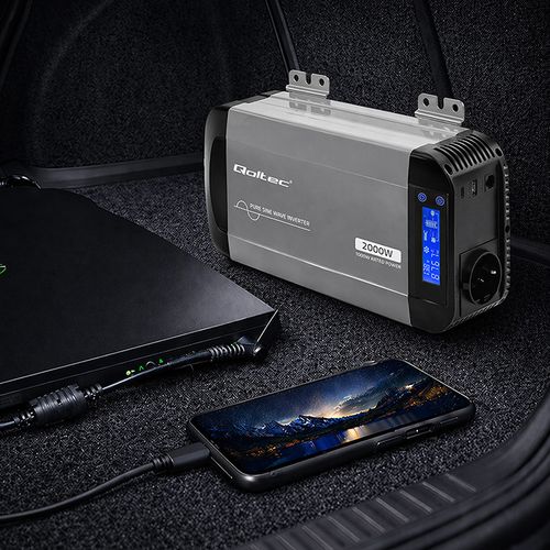 Qoltec przetwornica 12/230V 1000W sinus na Arena.pl