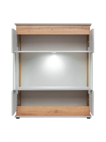 Witryna niska 90cm Perla Gray + Artrisan BERTA AM na Arena.pl