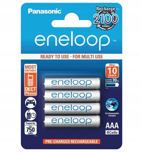 AAA 4x ENELOOP AKUMULATORKI PANASONIC R03 zdjęcie 14
