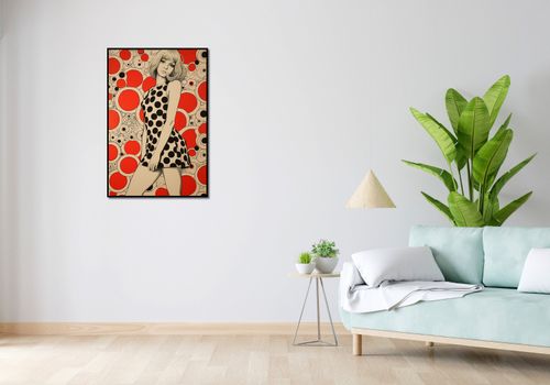 Plakat 61x90,5cm Czerwone Kropki na Arena.pl