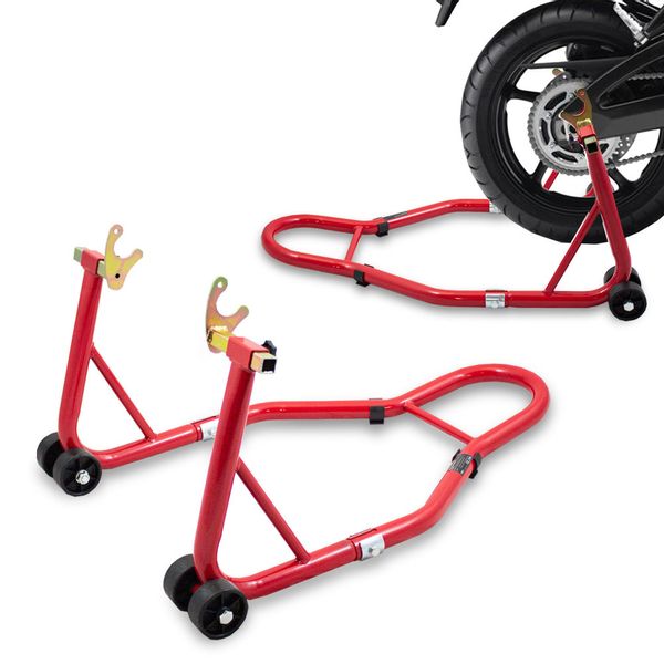 Stojak do motocykla tył czerwony zdjęcie 2