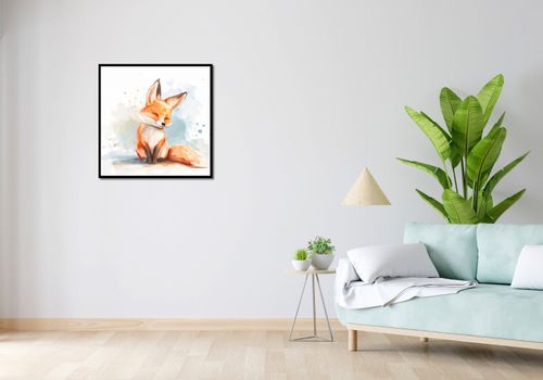 Plakat 70x70cm Zadowolony Lisek na Arena.pl