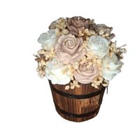 Flower Box Świece Sojowe Wieczny Bukiet Róże Prezent Urodziny Doniczka