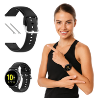 Pasek do Samsung Galaxy Watch 46mm, 3 45mm, S3 Classic silikon czarny 22mm