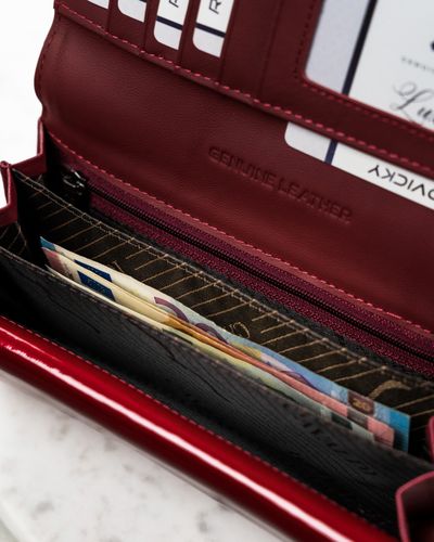 portfel damski skórzany h22-3-sh9-6130 red na Arena.pl