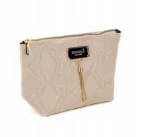 Monnari - kosmetyczka ze zdobieniem beżowy wąż mat CSM0160
