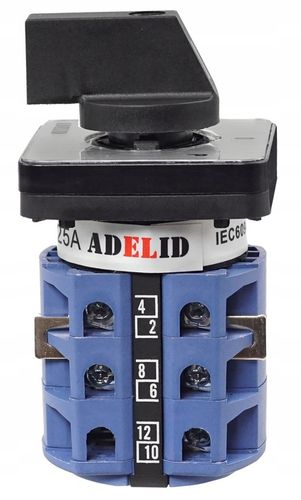 ŁĄCZNIK KRZYWKOWY 25A 3F LEWO PRAWO TABLICOWY IP65 na Arena.pl