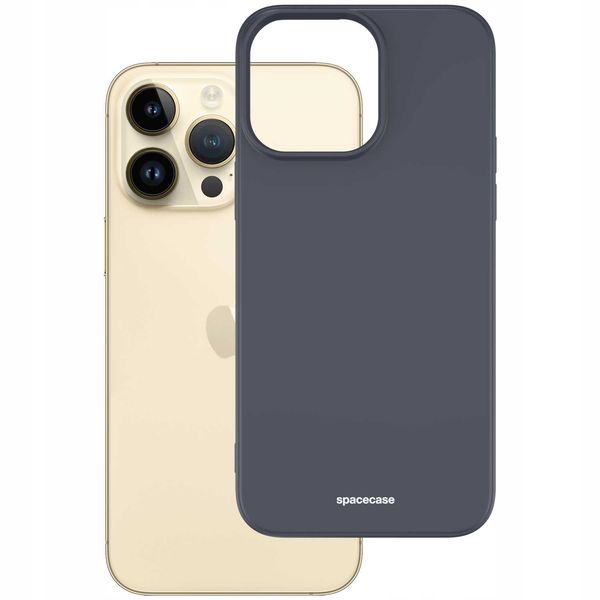 Spacecase Silicone Case Iphone 14 Pro Max Black zdjęcie 2