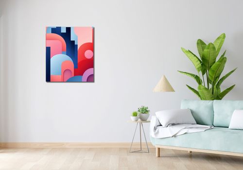 Obraz 60x70cm Miasto Kolorów na Arena.pl
