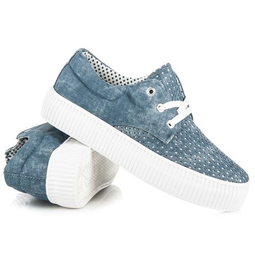 AŻUROWE TRAMPKI NA PLATFORMIE Rozmiar - 36 na Arena.pl