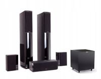 2X Zestaw kolumn kino domowe 5.1 M-Audio HRS 85 MKII + Klipsch R-8SW - czar