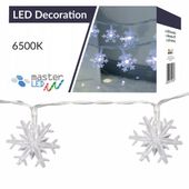 LAMPKI LED ŚWIĄTECZNE PŁATKI ŚNIEG ŁAŃCUCH CHOINKA