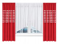 Firana i zasłony KOMPLET do salonu sypialni woal 400 ŁUK zasłona dziury