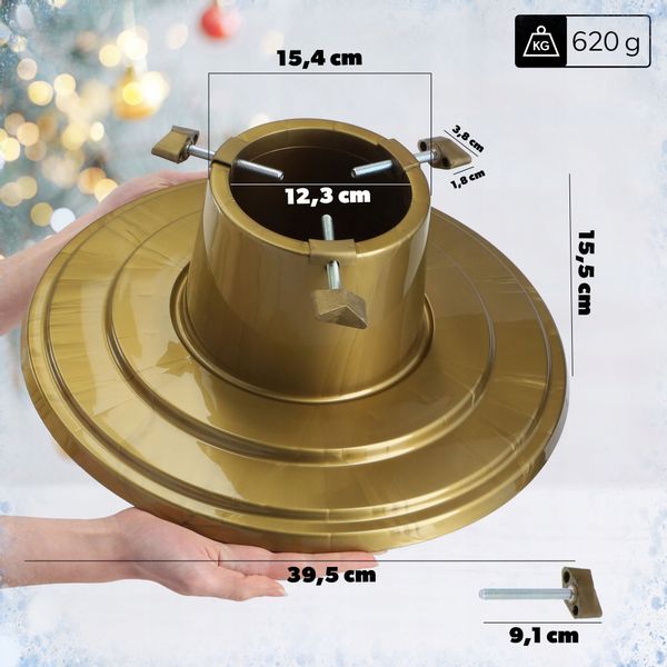 Stojak Pod Choinkę Choinkowy Na Choinkę 2M Złoty zdjęcie 4