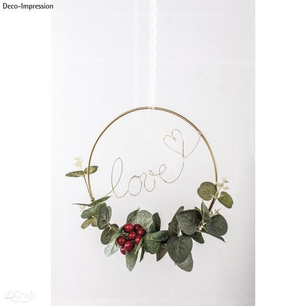 OBRĘCZ METALOWA 20CM BIAŁA DP CRAFT zdjęcie 3